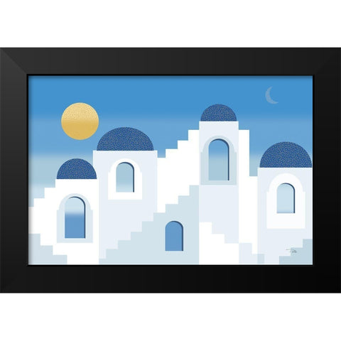 La Casa Black Modern Wood Framed Art Print by Pela