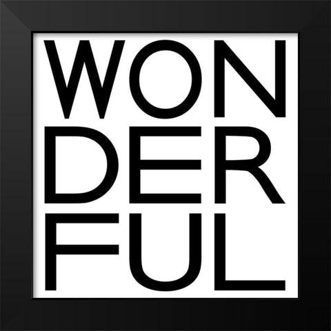 In Black And White I-Wonderful Black Modern Wood Framed Art Print by JC Designs