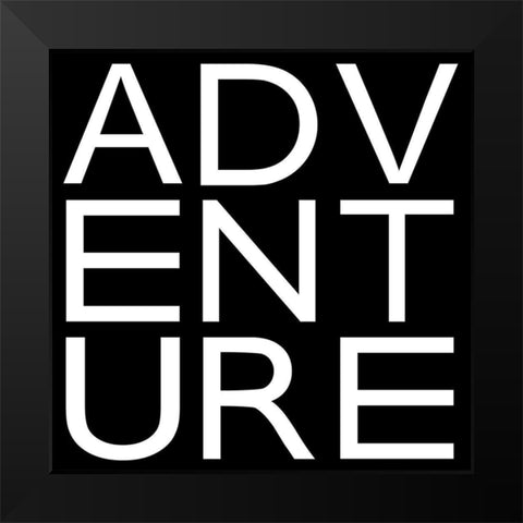 In Black And White II-Adventure Black Modern Wood Framed Art Print by JC Designs