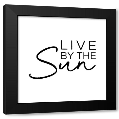 In Black And White Sentiment V-Sun Black Modern Wood Framed Art Print with Double Matting by JC Designs