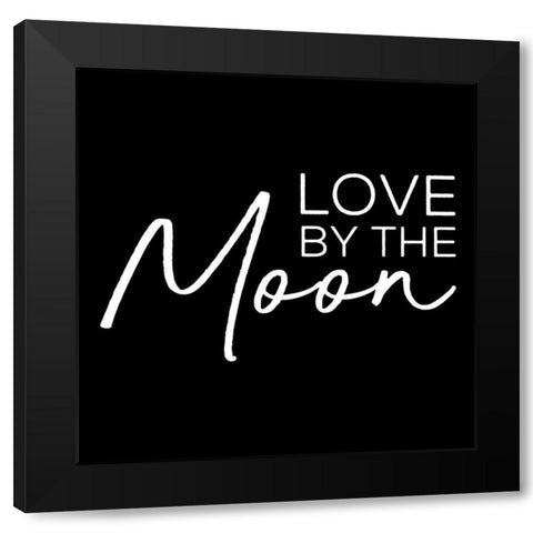 In Black And White Sentiment VI-Moon Black Modern Wood Framed Art Print by JC Designs