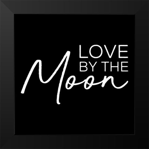 In Black And White Sentiment VI-Moon Black Modern Wood Framed Art Print by JC Designs