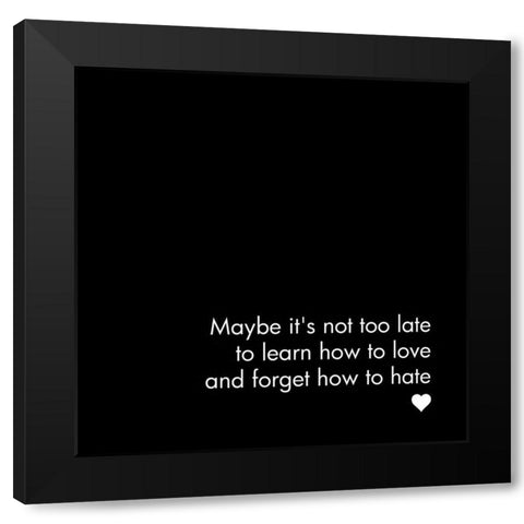 In Black And White Music VII-Not Too Late Black Modern Wood Framed Art Print with Double Matting by JC Designs