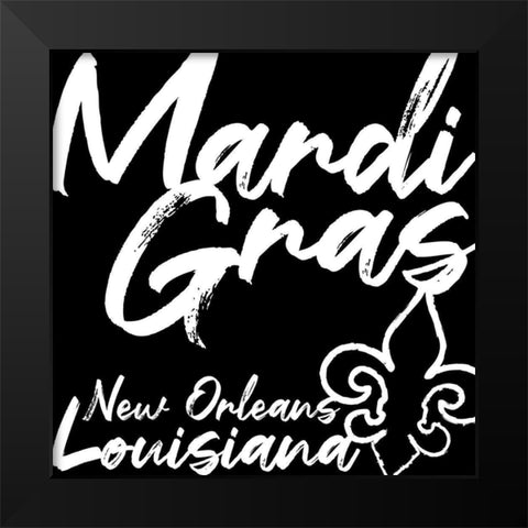 In Black And White Travel VIII-Louisiana Black Modern Wood Framed Art Print by JC Designs