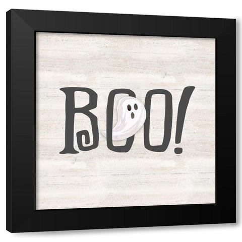 Sit a Spell Sentiment no border I-Boo Black Modern Wood Framed Art Print with Double Matting by Reed, Tara