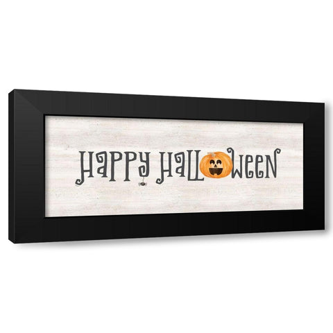 Sit a Spell Sentiment no border panel I-Happy Halloween Black Modern Wood Framed Art Print with Double Matting by Reed, Tara