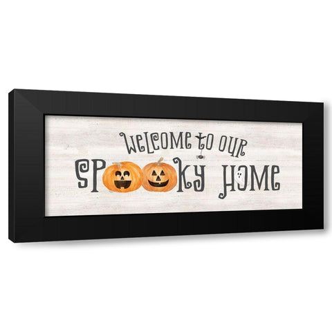 Sit a Spell Sentiment no border panel II-Welcome Black Modern Wood Framed Art Print by Reed, Tara