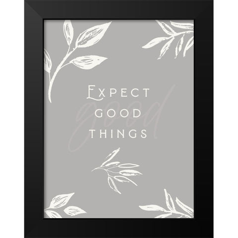 Simple Nature I-Good Things Black Modern Wood Framed Art Print by HM Design
