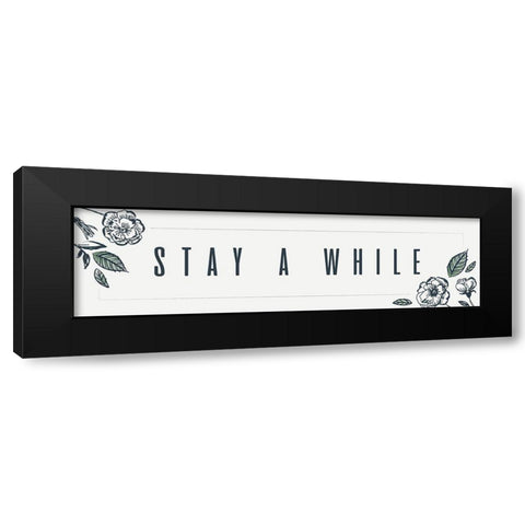 Simple Nature IV-Stay Awhile Black Modern Wood Framed Art Print by HM Design