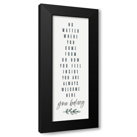 Simple Nature VI-You Belong Black Modern Wood Framed Art Print with Double Matting by HM Design