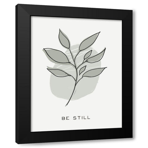 Zen Vibes III-Be Still Black Modern Wood Framed Art Print with Double Matting by HM Design