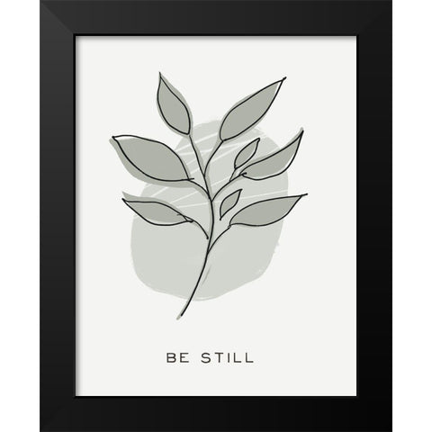 Zen Vibes III-Be Still Black Modern Wood Framed Art Print by HM Design