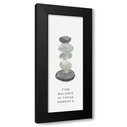 Zen Vibes IV-Find Balance Black Modern Wood Framed Art Print by HM Design