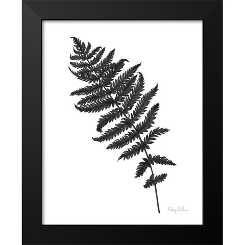 Neutral Fern black I Black Modern Wood Framed Art Print by Wilson, Kelsey