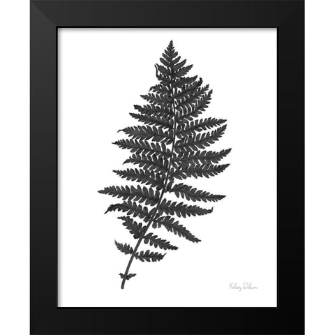 Neutral Fern black II Black Modern Wood Framed Art Print by Wilson, Kelsey