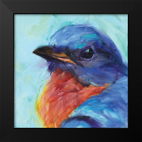 Field Birds II Black Modern Wood Framed Art Print by Smith, Kim