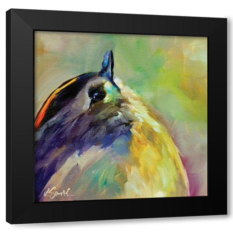 Field Birds IX Black Modern Wood Framed Art Print with Double Matting by Smith, Kim