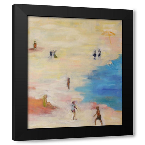 Mirage Black Modern Wood Framed Art Print with Double Matting by Marie, Susanne
