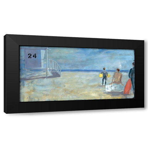 Waiting for a Set Black Modern Wood Framed Art Print with Double Matting by Marie, Susanne