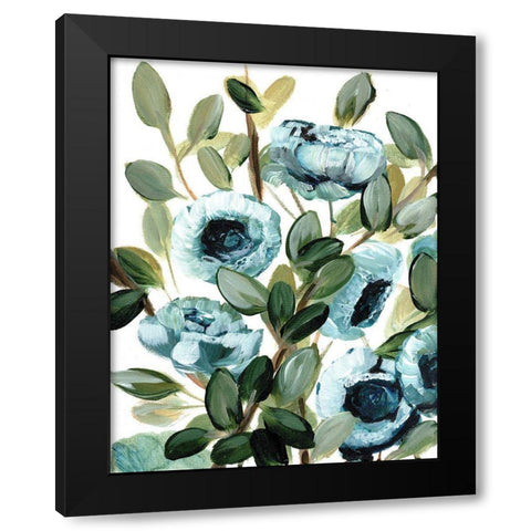 Farmhouse Blue Bush III Black Modern Wood Framed Art Print with Double Matting by Chapman, Marcy
