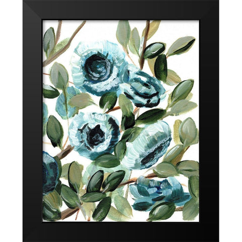 Farmhouse Blue Bush IV Black Modern Wood Framed Art Print by Chapman, Marcy