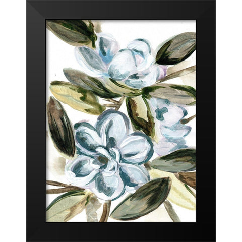 Blue Garden Black Modern Wood Framed Art Print by Chapman, Marcy
