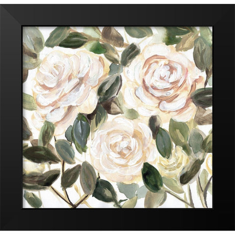 Gentle Roses Yellow II Black Modern Wood Framed Art Print by Chapman, Marcy