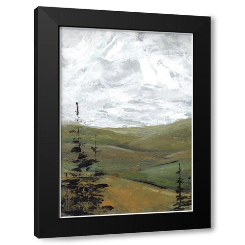 Evergreen Black Modern Wood Framed Art Print by Chapman, Marcy