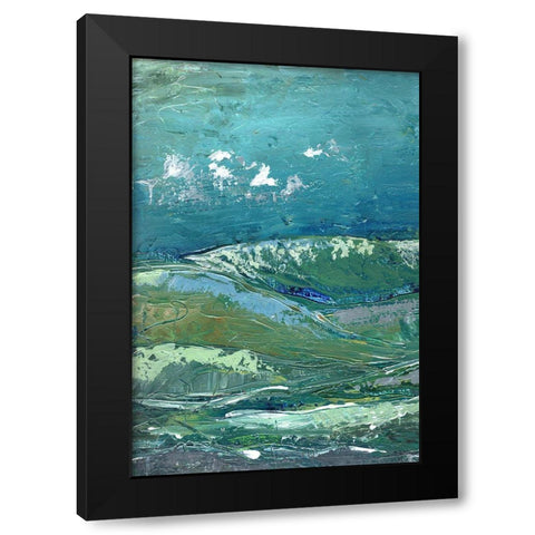 Blue Mountainscape I Black Modern Wood Framed Art Print by Chapman, Marcy