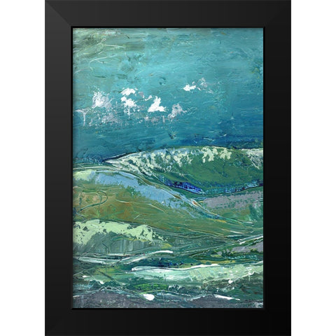Blue Mountainscape I Black Modern Wood Framed Art Print by Chapman, Marcy
