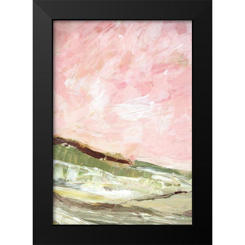 Green and Pink Hills I Black Modern Wood Framed Art Print by Chapman, Marcy