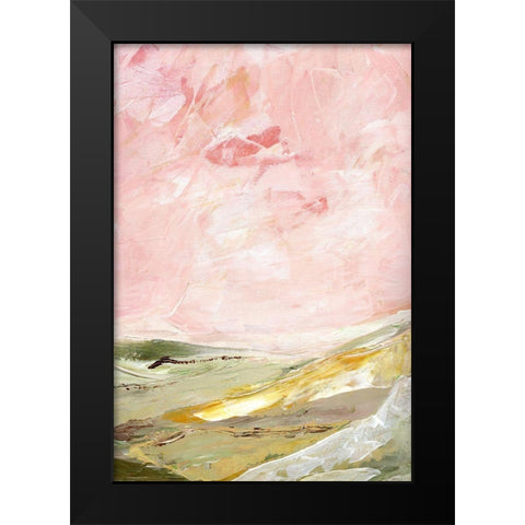 Green and Pink Hills II Black Modern Wood Framed Art Print by Chapman, Marcy