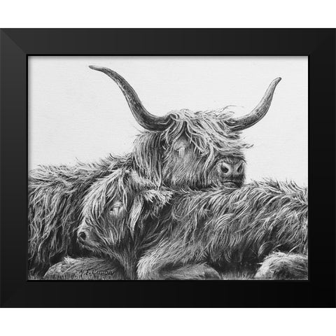 My Highland V Black Modern Wood Framed Art Print by Cusson, Marie Elaine