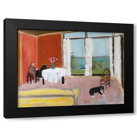 Late Afternoon Black Modern Wood Framed Art Print with Double Matting by Marie, Susanne