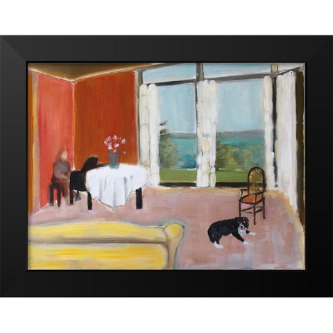 Late Afternoon Black Modern Wood Framed Art Print by Marie, Susanne