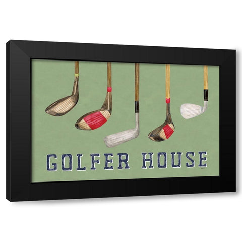 Golf Days landscape II-Golfer House Black Modern Wood Framed Art Print with Double Matting by Reed, Tara