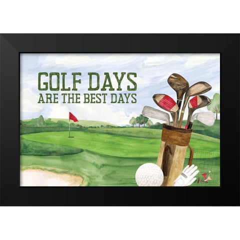 Golf Days landscape IV-Best Days Black Modern Wood Framed Art Print by Reed, Tara