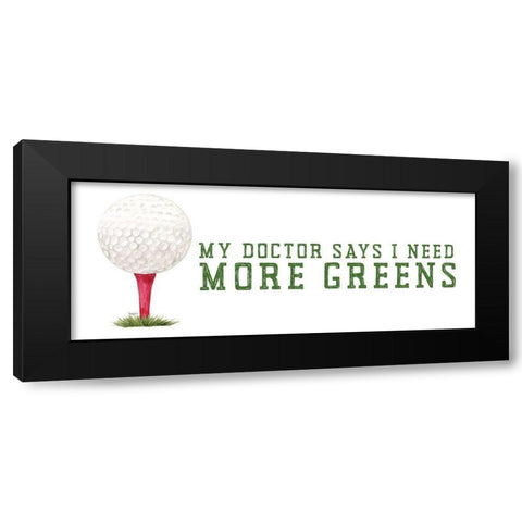 Golf Days panel II-More Greens Black Modern Wood Framed Art Print with Double Matting by Reed, Tara