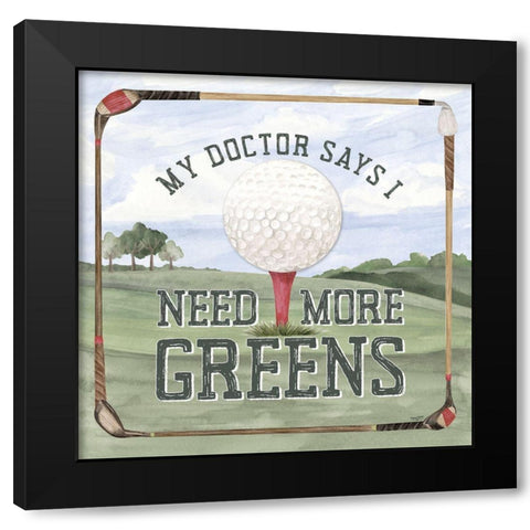 Golf Days neutral I-More Greens Black Modern Wood Framed Art Print with Double Matting by Reed, Tara