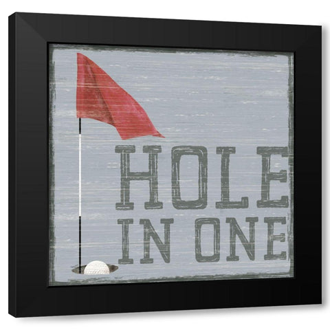 Golf Days neutral IX-Hole in One Black Modern Wood Framed Art Print with Double Matting by Reed, Tara