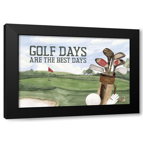 Golf Days neutral landscape IV-Best Days Black Modern Wood Framed Art Print with Double Matting by Reed, Tara