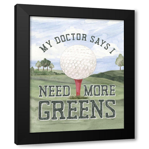 Golf Days neutral portrait I-More Greens Black Modern Wood Framed Art Print with Double Matting by Reed, Tara