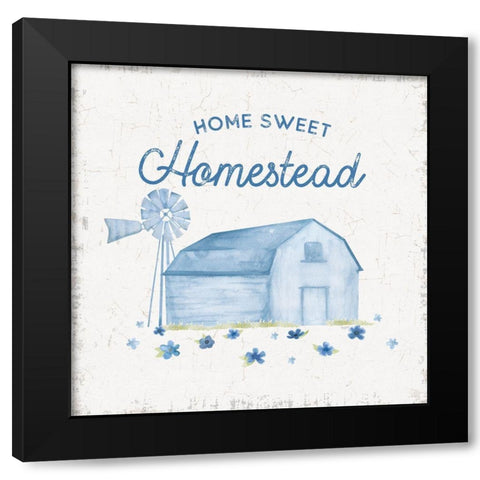 Country Cottage Field I wash Black Modern Wood Framed Art Print with Double Matting by Reed, Tara