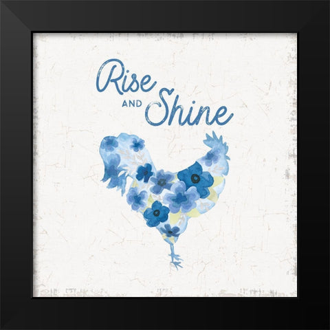 Country Cottage Field II flowers Black Modern Wood Framed Art Print by Reed, Tara