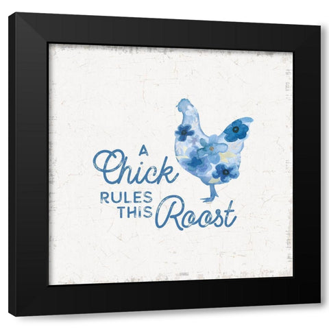 Country Cottage Field III flowers Black Modern Wood Framed Art Print with Double Matting by Reed, Tara