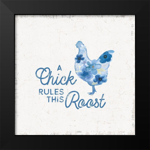 Country Cottage Field III flowers Black Modern Wood Framed Art Print by Reed, Tara