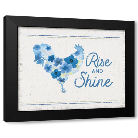 Country Cottage Field VIII flowers Black Modern Wood Framed Art Print with Double Matting by Reed, Tara