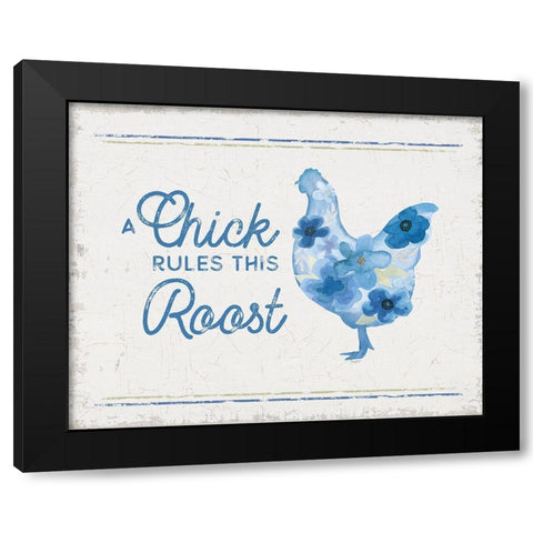 Country Cottage Field IX flowers Black Modern Wood Framed Art Print with Double Matting by Reed, Tara