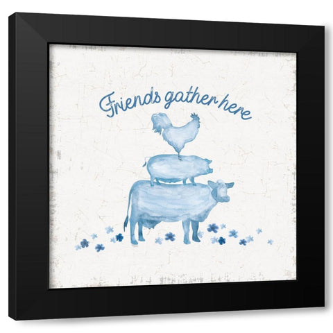 Country Cottage Field X wash Black Modern Wood Framed Art Print with Double Matting by Reed, Tara