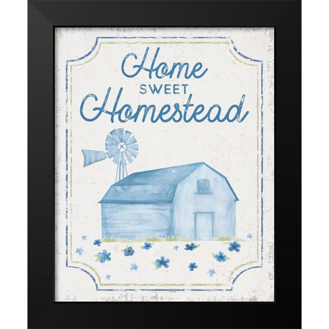 Country Cottage Field XXI wash Black Modern Wood Framed Art Print by Reed, Tara